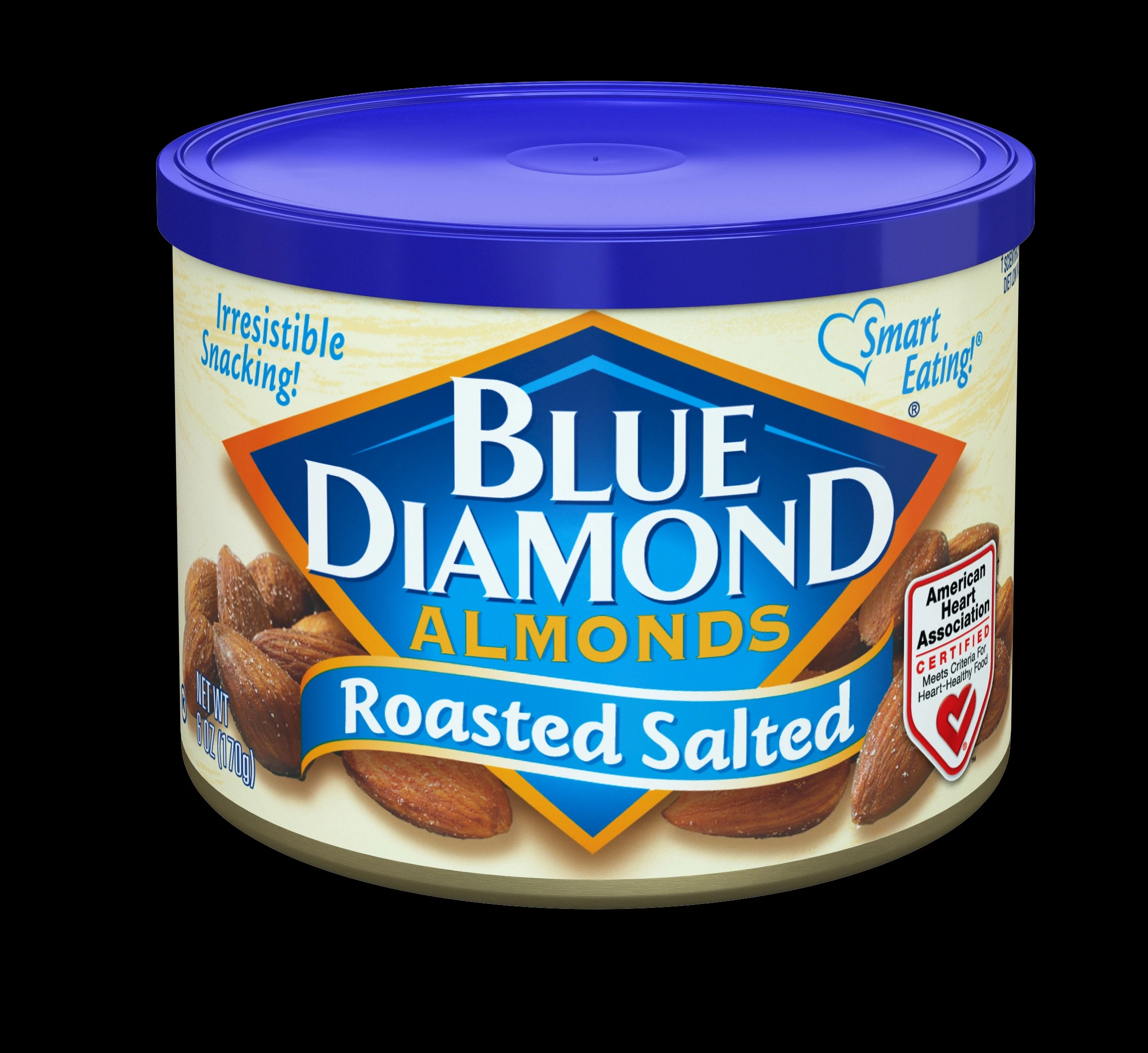Roasted Salted Almonds 6oz Can | Blue Diamond Growers | Grovara